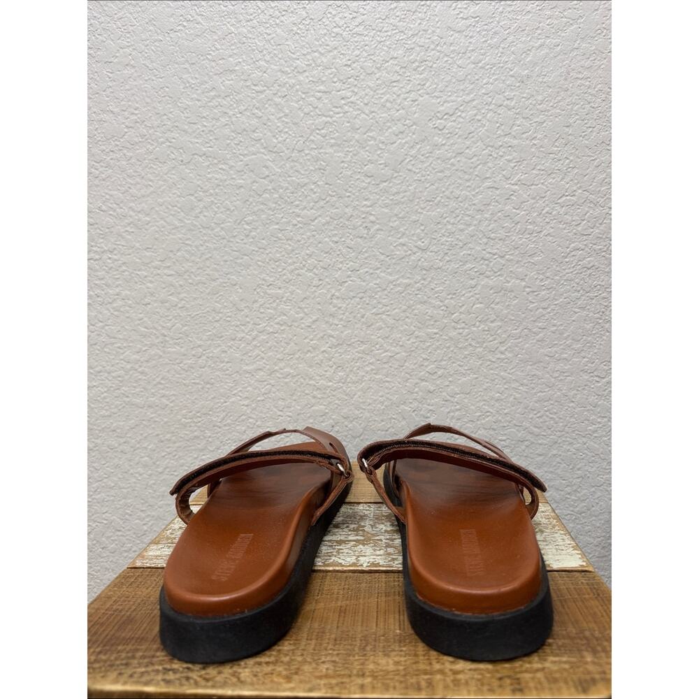 Steve Madden Mayven Camel Leather Slide Sandals Size 9.5 NEW - Picture 6 of 8